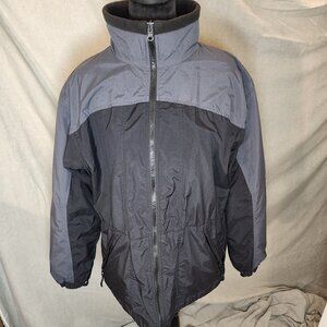 Vintage Columbia Core Interchangeable gray and black jacket cinch waist Women M